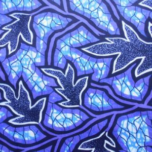 headscarves, doeks, blue leaf pattern